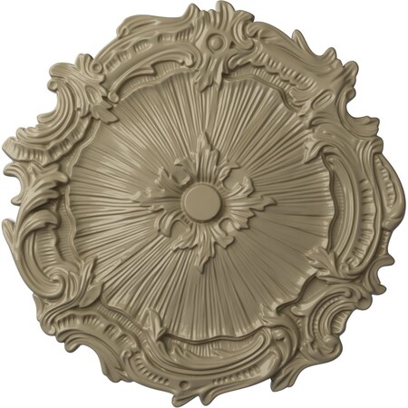 Ekena Millwork Plymouth Ceiling Medallion (Fits Canopies up to 1 5/8"), 16 3/4"OD x 1 3/8"P, Gobi Desert CM16PLGDF